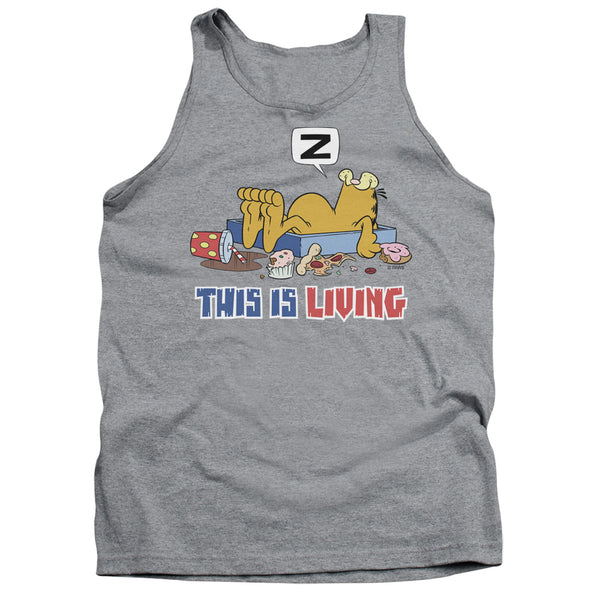 Garfield - This Is Living Adult Tank Top