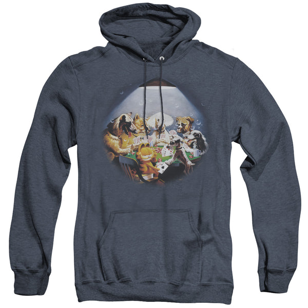 Garfield - Playing With The Big Dogs Adult Heather Hoodie