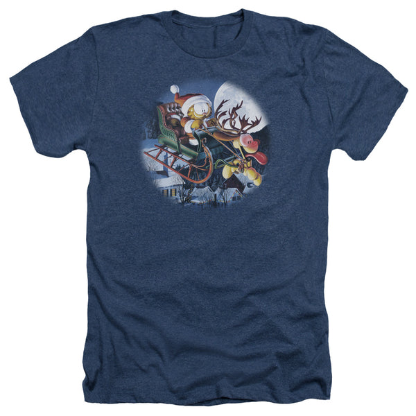 Garfield - Moonlight Ride Adult Regular Fit Heather Short Sleeve