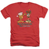 Garfield - Share The Season Adult Regular Fit Heather Short Sleeve