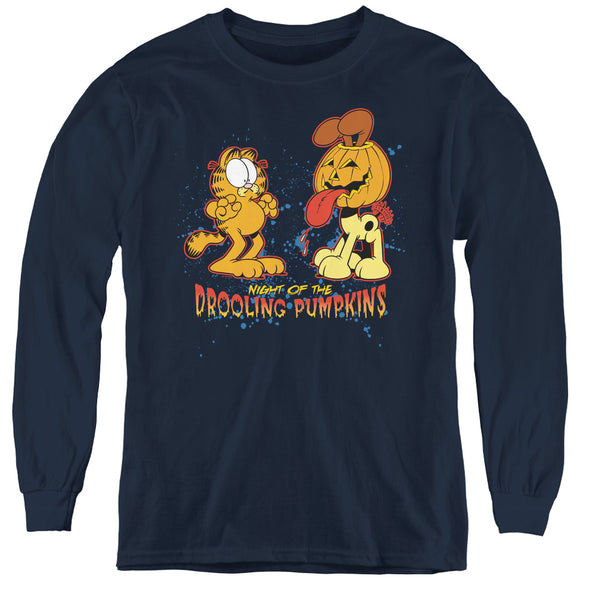 Garfield - Drooling Pumpkins L - S Youth