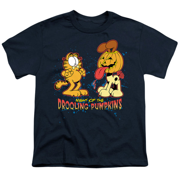 Garfield - Drooling Pumpkins Youth Short Sleeve