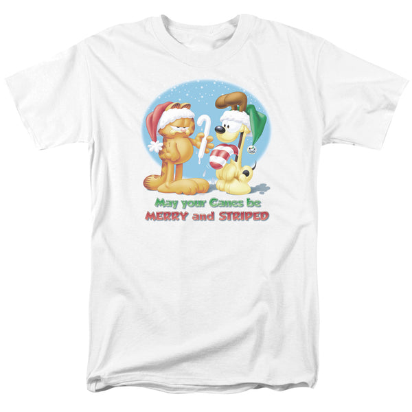 Garfield - Merry And Striped Adult Regular Fit Short Sleeve