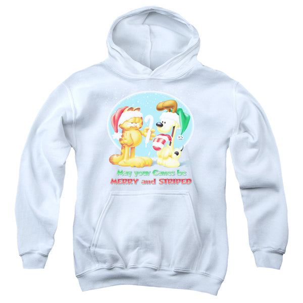 Garfield - Merry And Striped Youth Hooded Sweatshirt