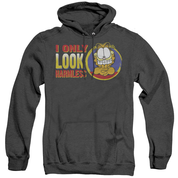 Garfield - I Only Look Harmless Adult Heather Hoodie