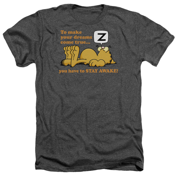 Garfield - Stay Awake Adult Regular Fit Heather Short Sleeve