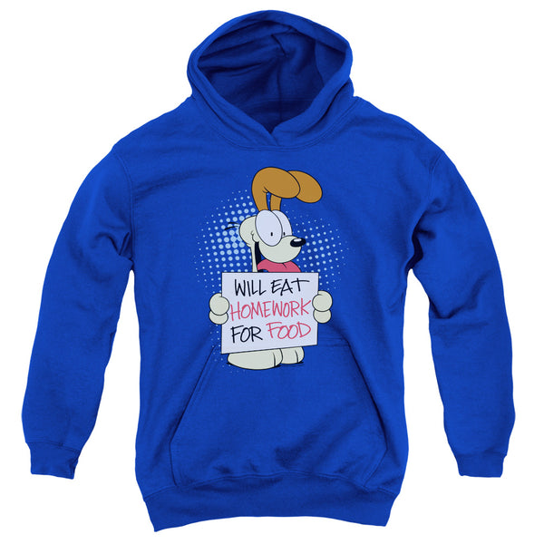 Garfield - Will Eat Homework Youth Hooded Sweatshirt