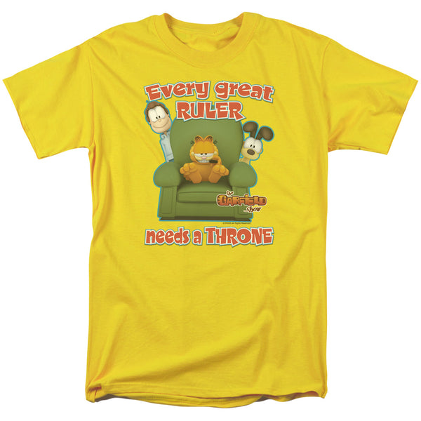 Garfield - Throne Adult Regular Fit Short Sleeve