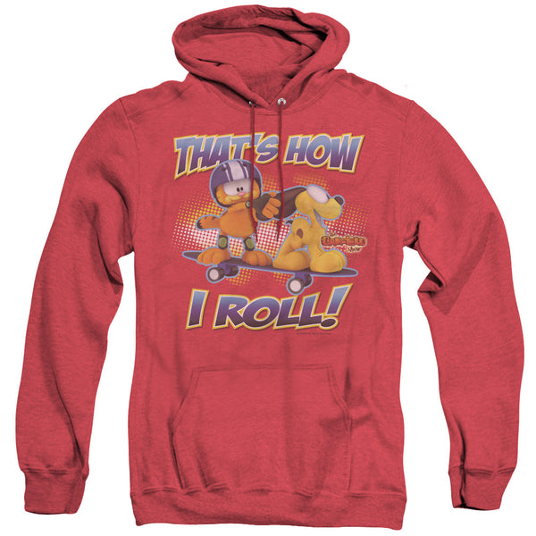 Garfield - How I Roll Adult Heather Hoodie
