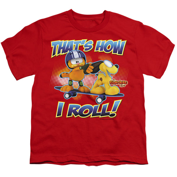 Garfield - How I Roll Youth Short Sleeve