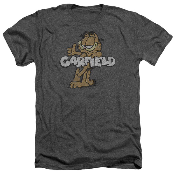 Garfield - Retro Garf Adult Regular Fit Heather Short Sleeve