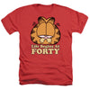 Garfield - Life Begins At Forty Adult Regular Fit Heather Short Sleeve