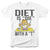 Garfield - Diet Is Die With A T Adult Regular Fit Short Sleeve