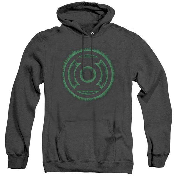 Green Lantern - Green Flame Logo Adult Heather Hoodie