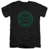 Green Lantern - Green Flame Logo Adult Slim Fit V Neck Cotton