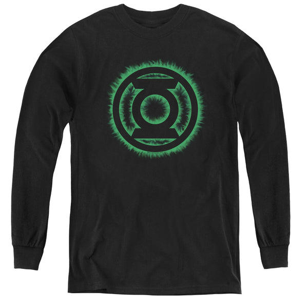 Green Lantern - Green Flame Logo L - S Youth