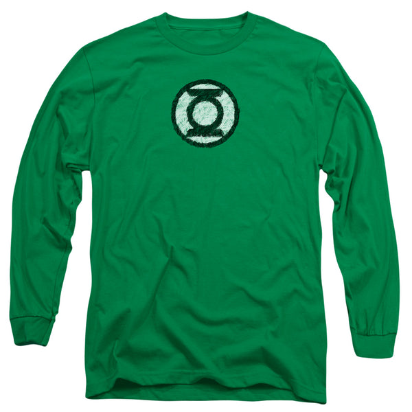 Green Lantern - Scribble Lantern Logo Adult Long Sleeve