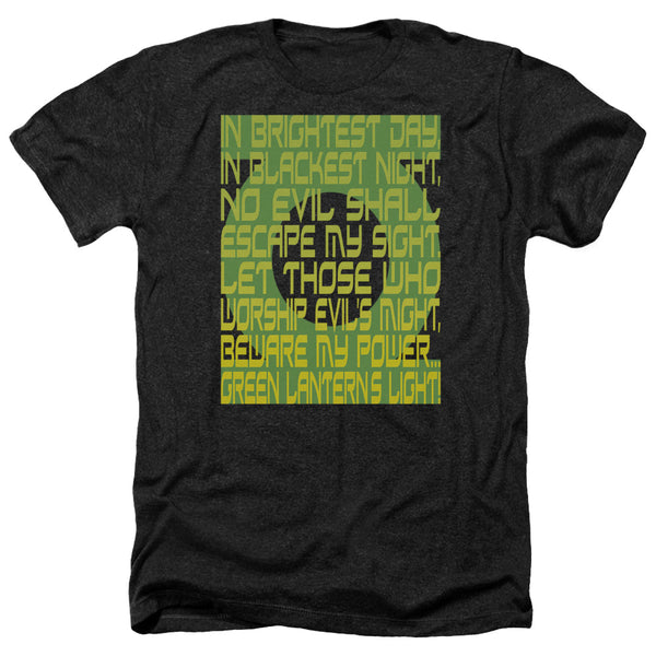 Green Lantern - Green Lantern Oath Adult Regular Fit Heather Short Sleeve