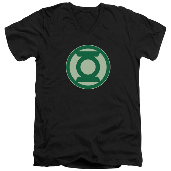 Green Lantern - Green Symbol Adult Slim Fit V Neck Cotton
