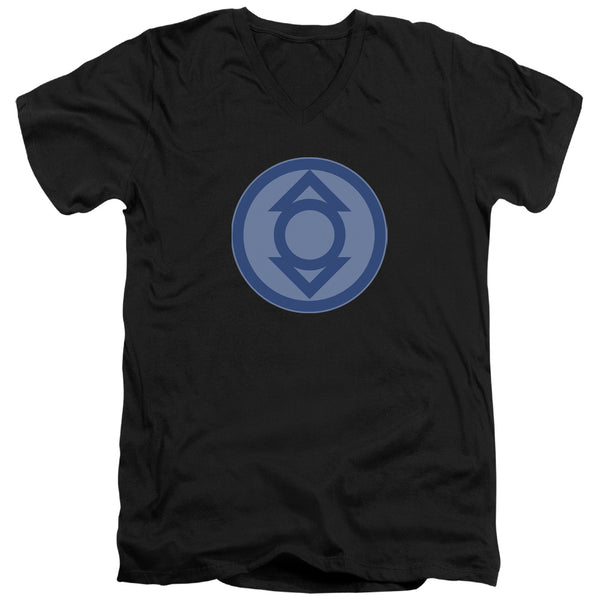 Green Lantern - Indigo Symbol Adult Slim Fit V Neck Cotton