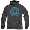 Green Lantern - Lt Blue Emblem Adult Heather Hoodie