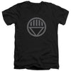 Green Lantern - Grey Emblem Adult Slim Fit V Neck Cotton