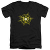 Green Lantern - Yellow GLow Adult Slim Fit V Neck Cotton