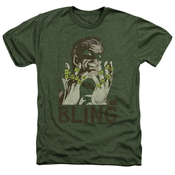 Green Lantern - Bling Bling Adult Regular Fit Heather Short Sleeve