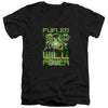 Green Lantern - Fueled Adult Slim Fit V Neck Cotton