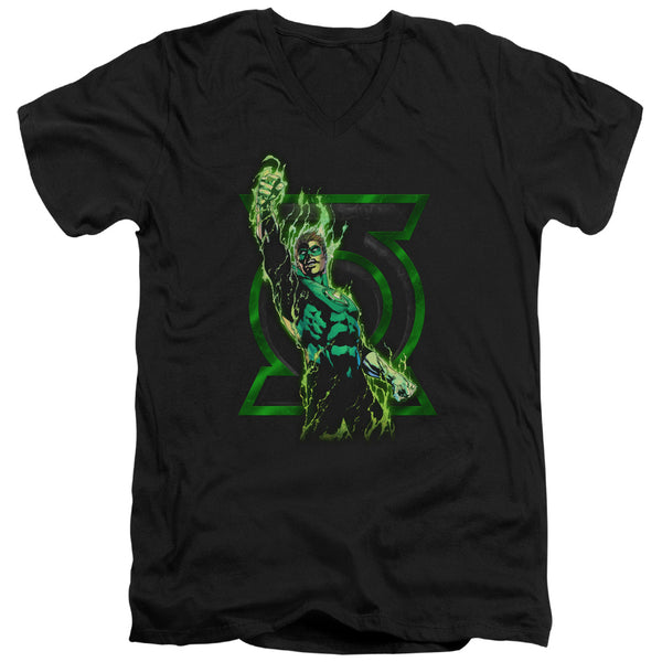 Green Lantern - Fully Charged Adult Slim Fit V Neck Cotton