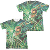 Green Lantern - Lantern Burst Adult Regular Fit Short Sleeve 65 - 35 Poly - Cotton