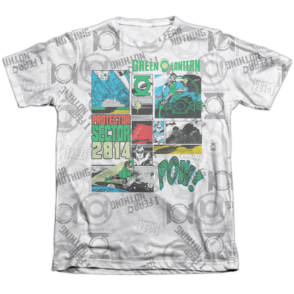 Green Lantern - Sector Protecto Adult Regular Fit Short Sleeve 65 - 35 Poly - Cotton