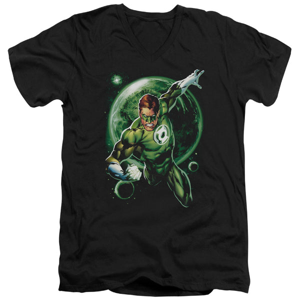 Green Lantern - Galaxy GLow Adult Slim Fit V Neck Cotton