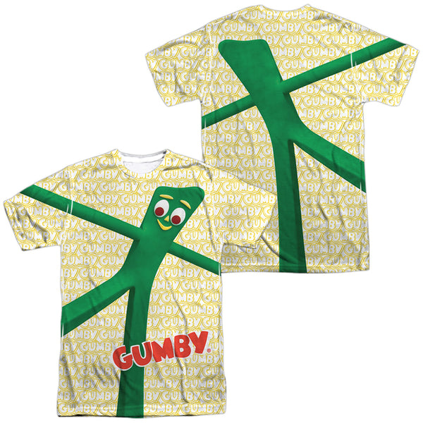 Gumby - Stretched (Front - Back Print) Adult Regular Fit Short Sleeve 100% Poly