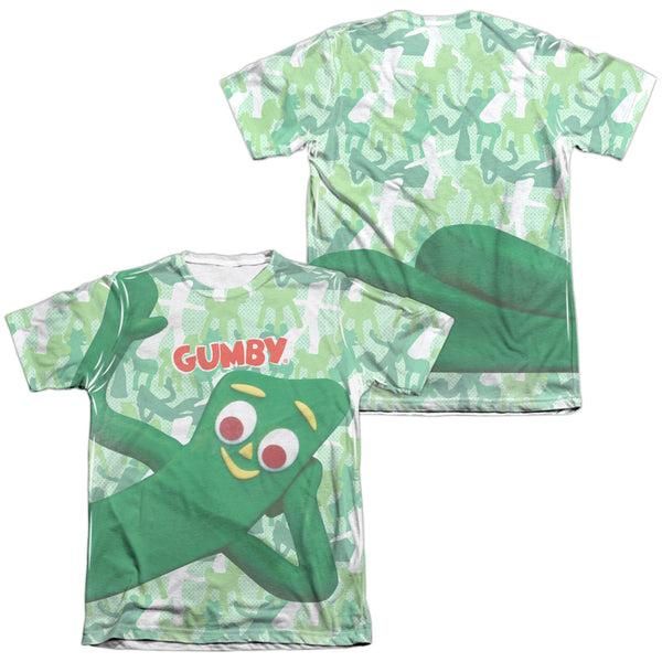 Gumby - Gumbyflage (Front - Back Print) Adult Regular Fit Short Sleeve 65 - 35 Poly - Cotton