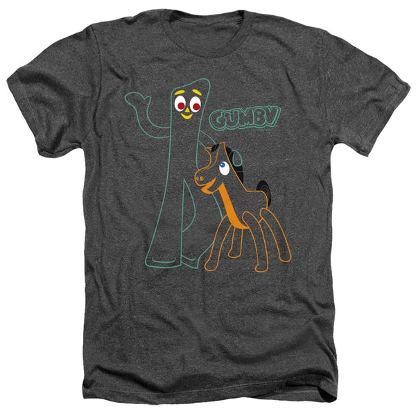 Gumby - Outlines Adult Regular Fit Heather Short Sleeve