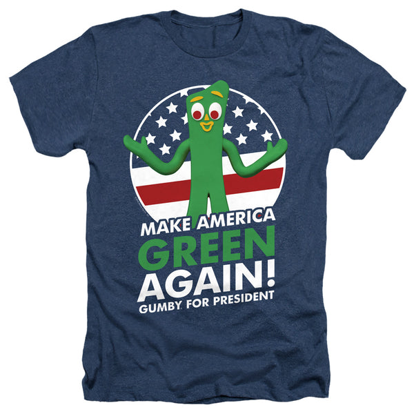 Gumby - For President Adult Regular Fit Heather Short Sleeve