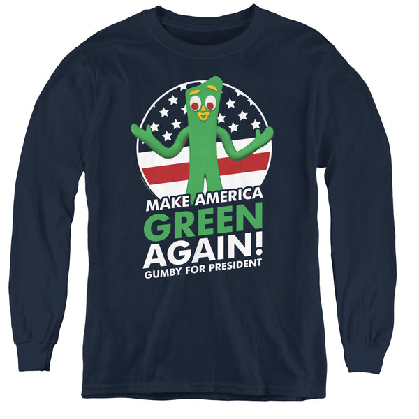 Gumby - For President L - S Youth