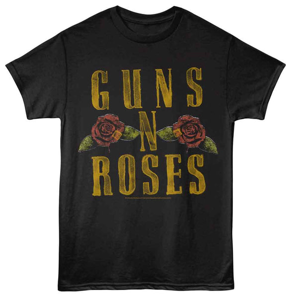 Logo And Roses - Guns & Roses T-Shirt