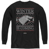 Game Of Thrones - Winter Is Coming Ugly Christmas L - S Youth
