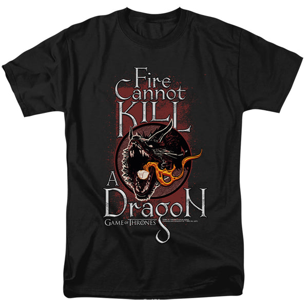 Game Of Thrones - Fire Cannot Kill A Dragon Adult Regular Fit Short Sleeve