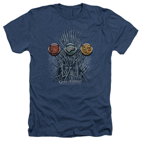 Game Of Thrones - For The Throne Sigils Adult Regular Fit Heather Short Sleeve