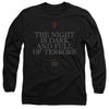 Game Of Thrones - Night Is Dark Adult Long Sleeve