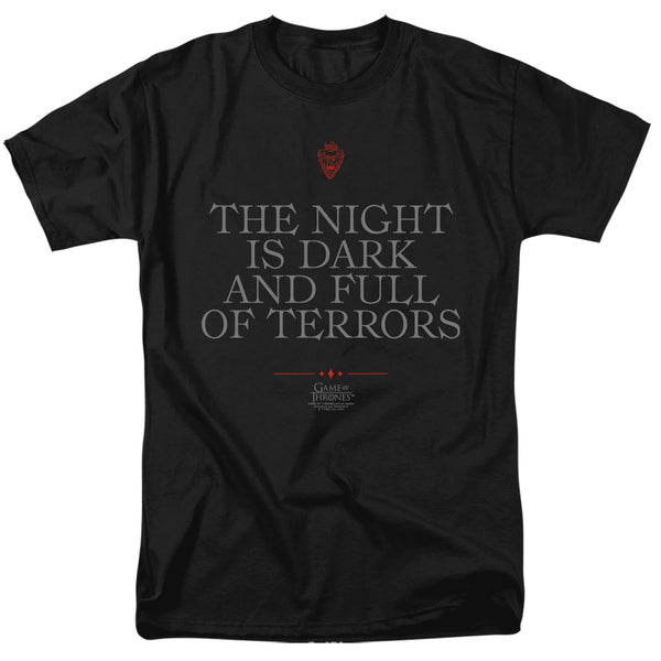 Game Of Thrones - Night Is Dark Adult Regular Fit Short Sleeve
