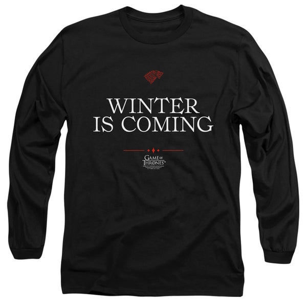 Game Of Thrones - Winter Is Coming Text Adult Long Sleeve