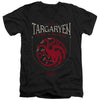 Game Of Thrones - House Targaryen Sigil Adult Slim Fit V Neck Cotton