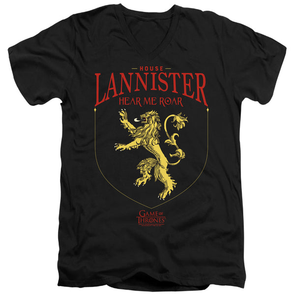 Game Of Thrones - House Lannister Sigil Adult Slim Fit V Neck Cotton