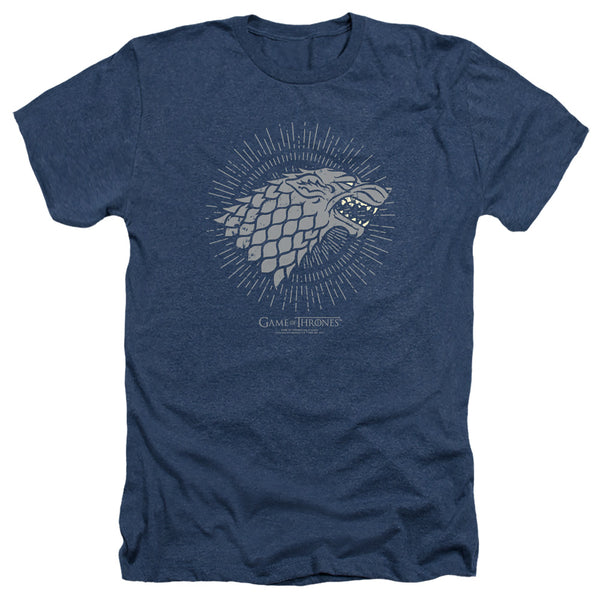 Game Of Thrones - Stark Burst Sigils Adult Regular Fit Heather Short Sleeve