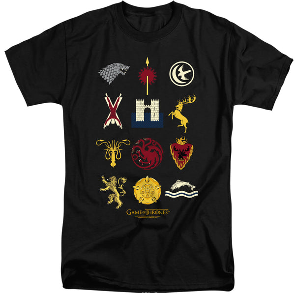 Game Of Thrones - House Sigils Adult Tall Fit Short Sleeve