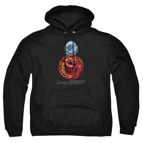 Game Of Thrones - Combined Targaryn And Stark Adult Pullover Hoodie